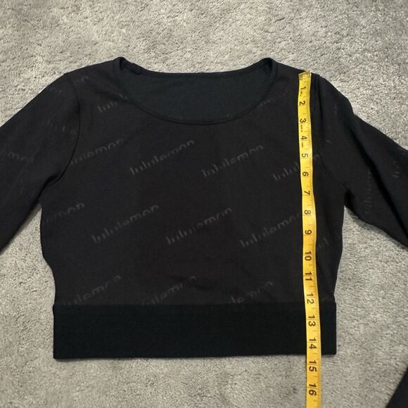 Lululemon Wunder Train Cropped Top Long Sleeve *Special Edition 6/8 Gym Workout - Picture 6 of 7